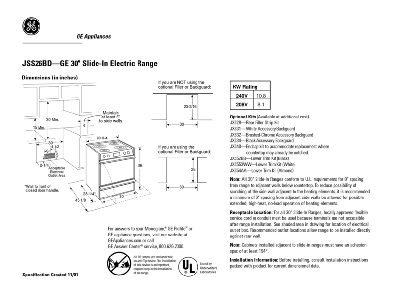 GEAppliances JSS26BD Dimension Guide