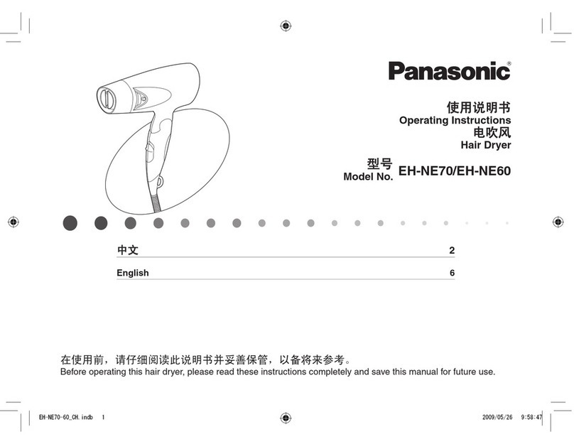 Panasonic EH-NE70 operating instructions