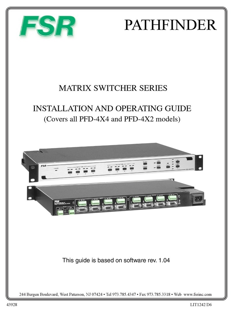FSR PathFinder PFD-4X4 Installation and operating guide