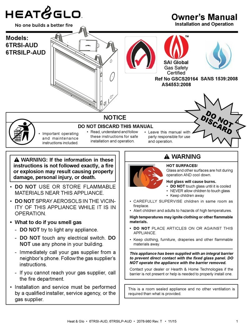Heat & Glo 6TRSI-AUD User manual