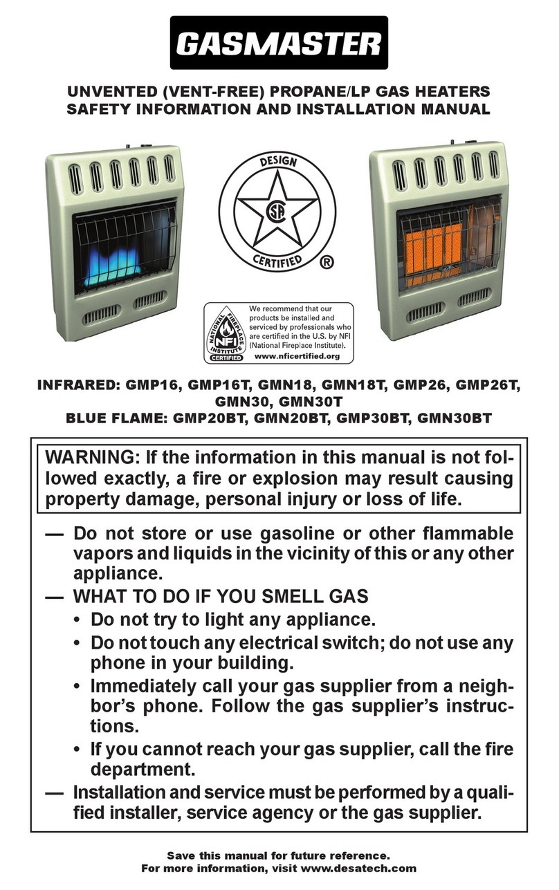 Gasmaster GMP16 Safety information and installation manual Gasmaster GMP16 Safety information and installation manual