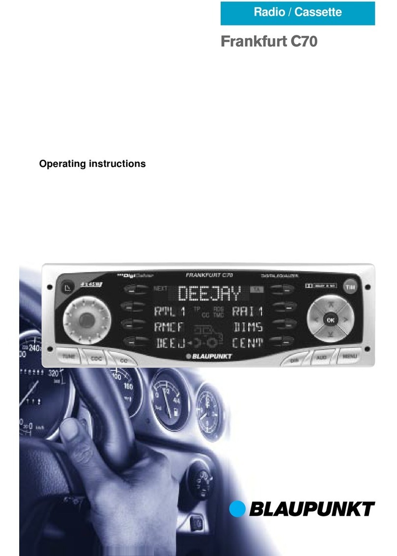 Blaupunkt Frankfurt C70 operating instructions