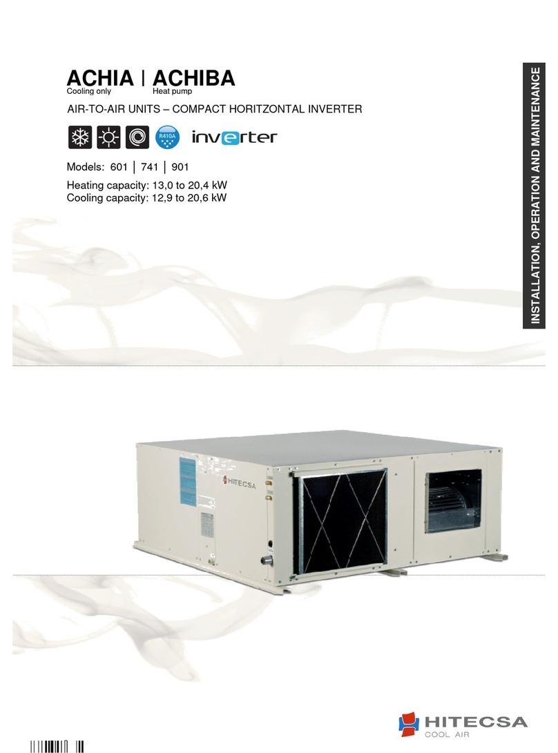 Hitecsa ACHIA 601 Installation and operating instructions
