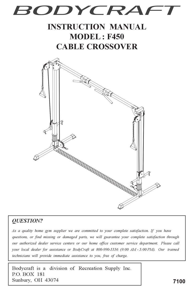 Body Craft F450 User manual Body Craft F450 User manual