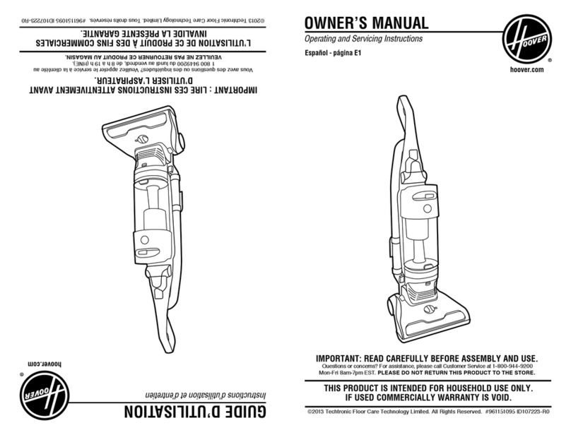 Hoover UH72003 User manual