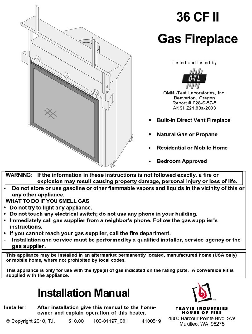 Travis Industries 36 CF II User manual