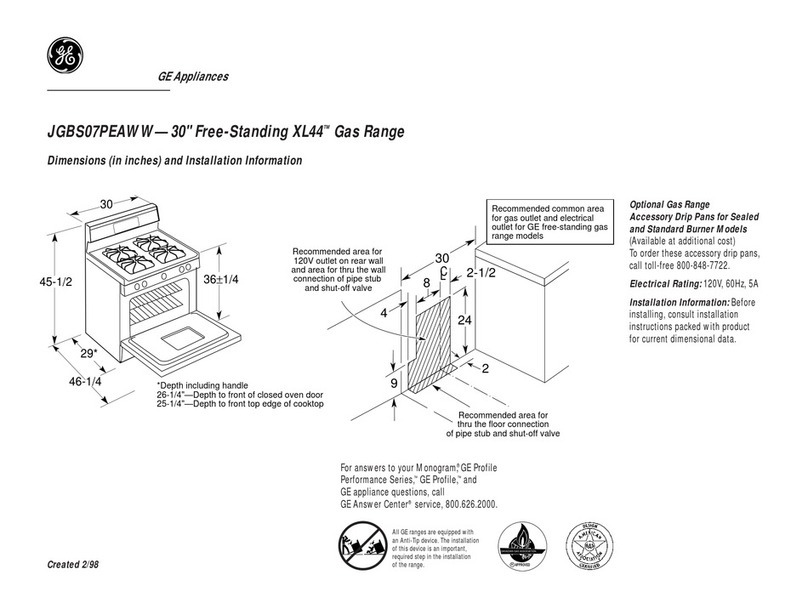 GE JGBS07PEAWW Manual