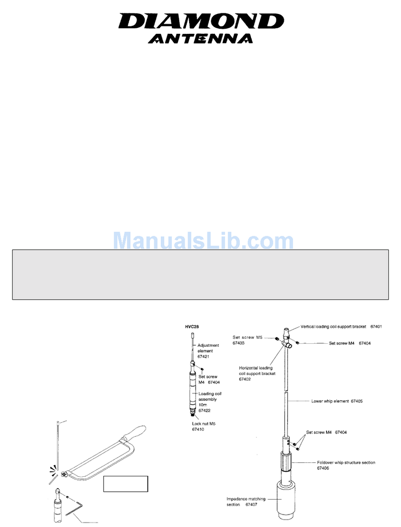 Diamond Antenna MV3A installation instructions Diamond Antenna MV3A installation instructions