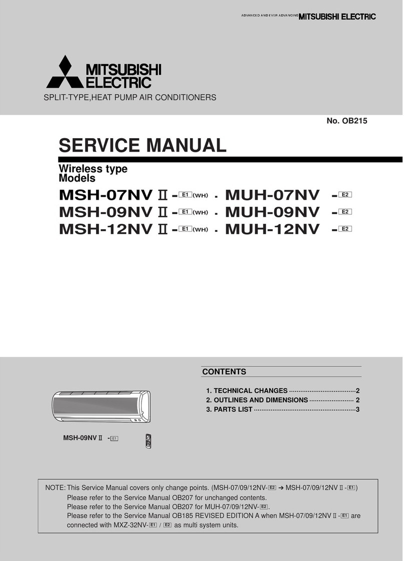 Mitsubishi MSH-07NV 2 User manual