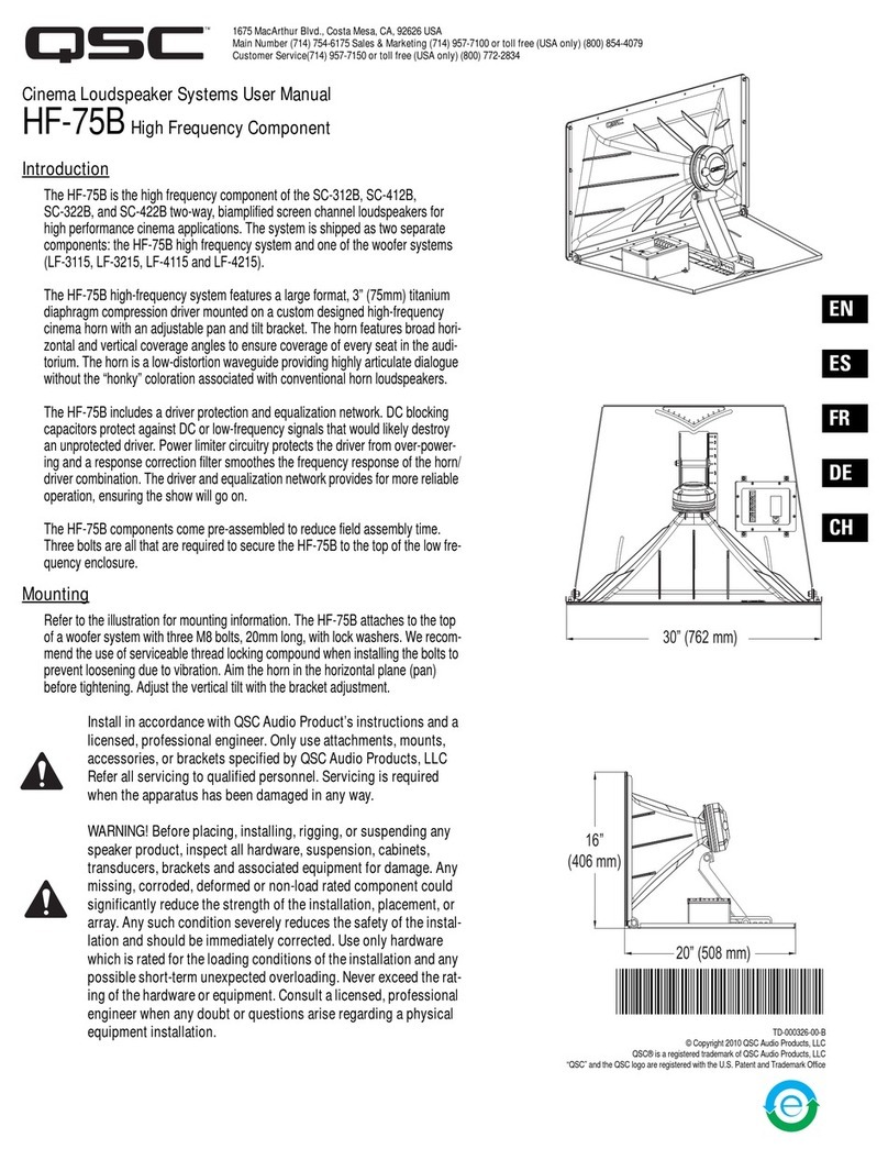 QSC HF-75B User manual