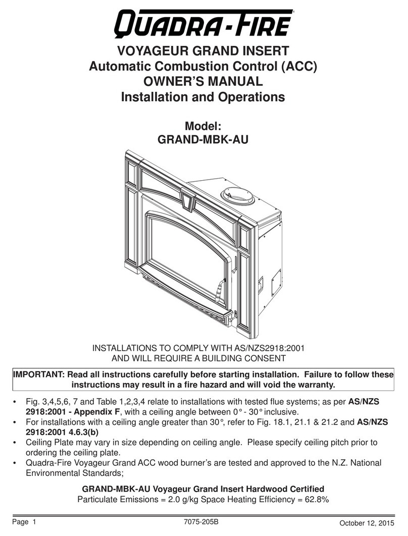 Quadra-Fire GRAND-MBK-AU owner's manual