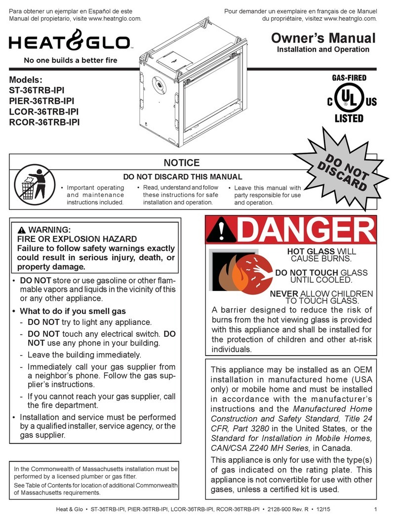 Heat & Glo ST-36TRB-IPI User manual
