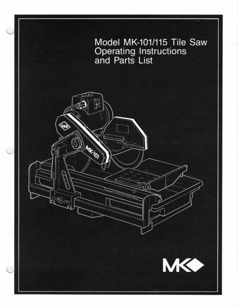 MK Diamond Products MK-101 Use and care manual
