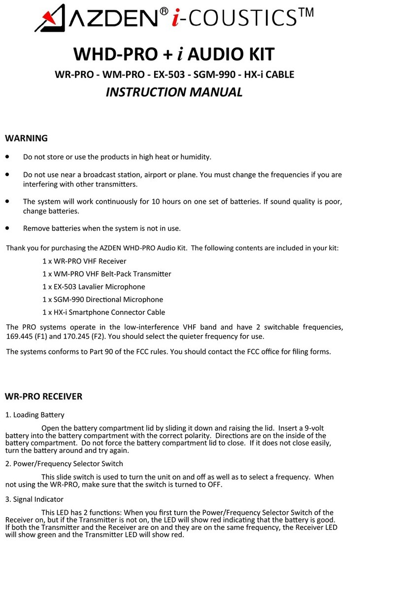 Azden EX-503 instruction manual Azden EX-503 instruction manual