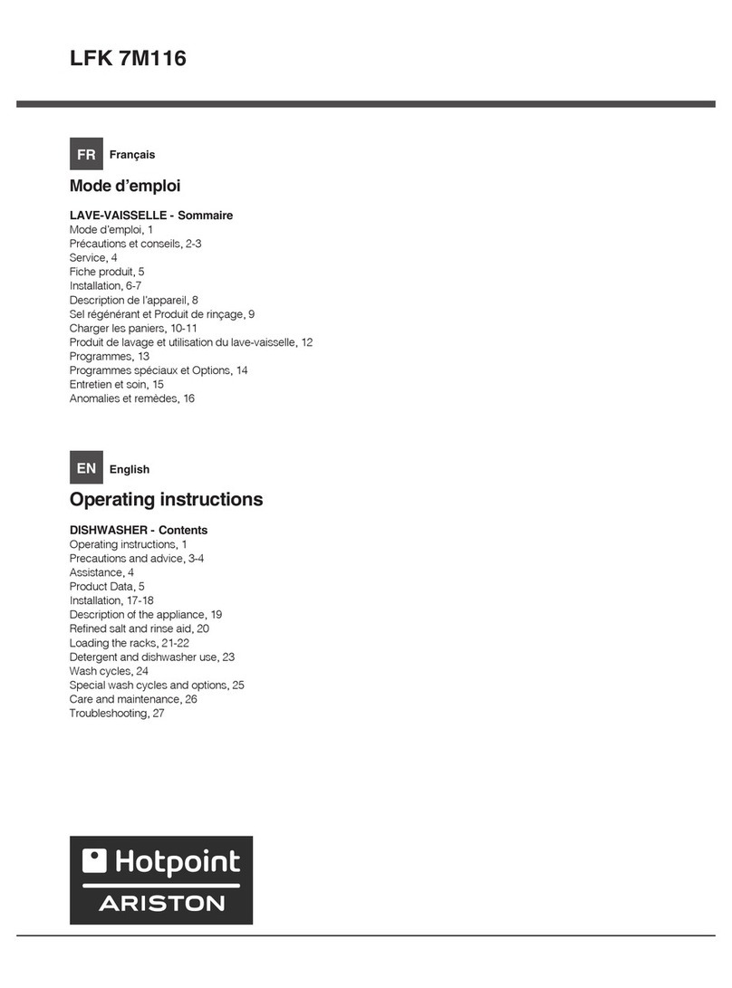 Hotpoint Ariston LFK 7M116 User manual
