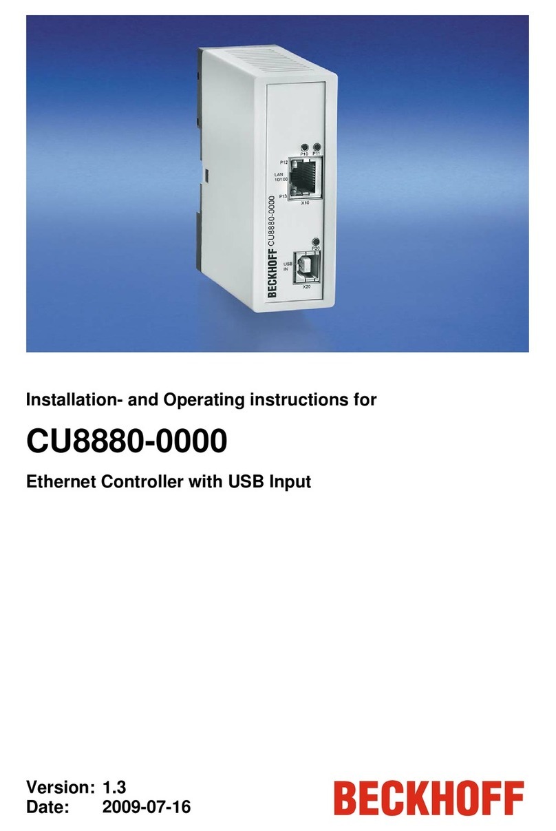 Beckhoff CU8880-0000 Installation and operating instructions
