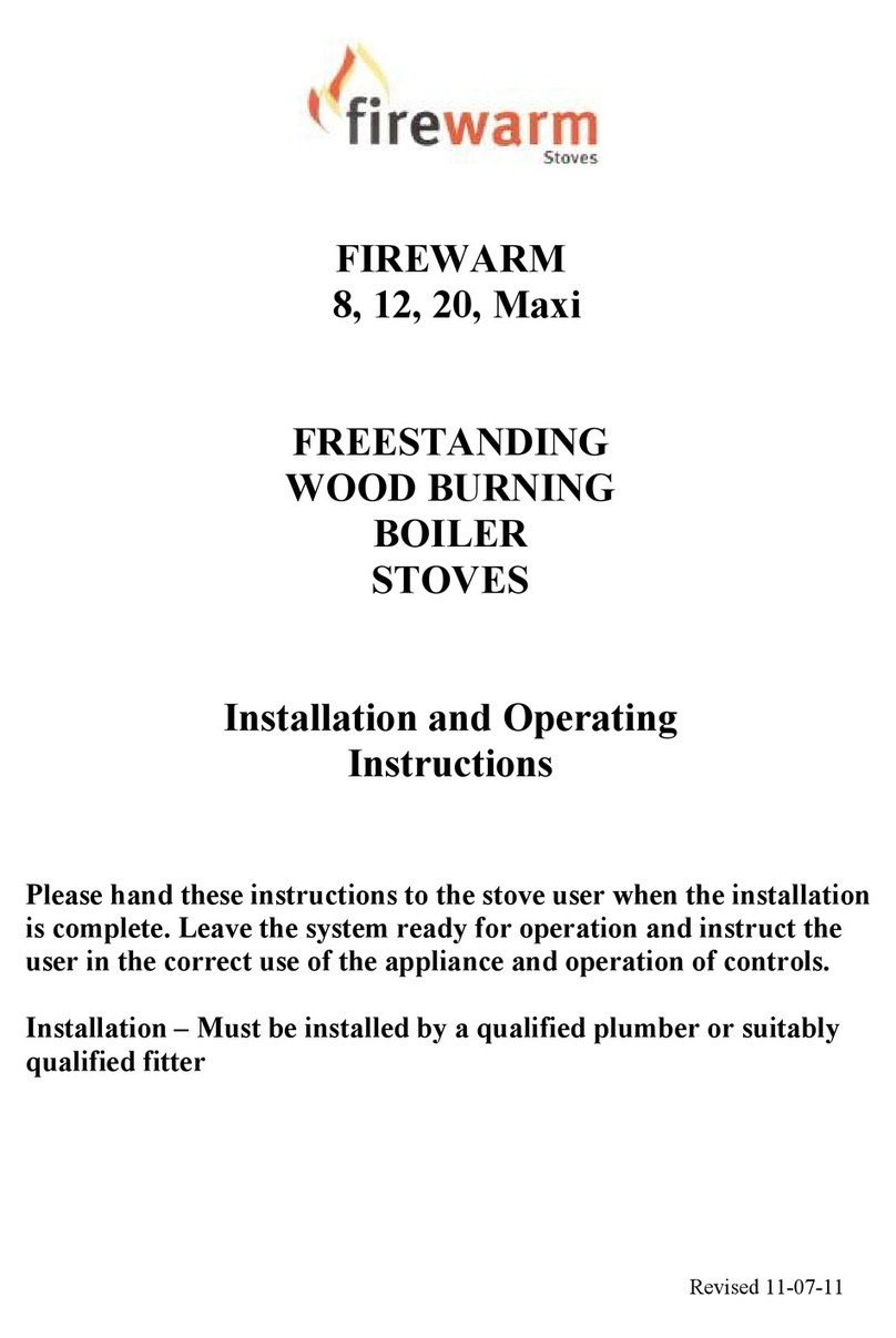 Firewarm stoves FIREWARM 8 Installation and operating instructions
