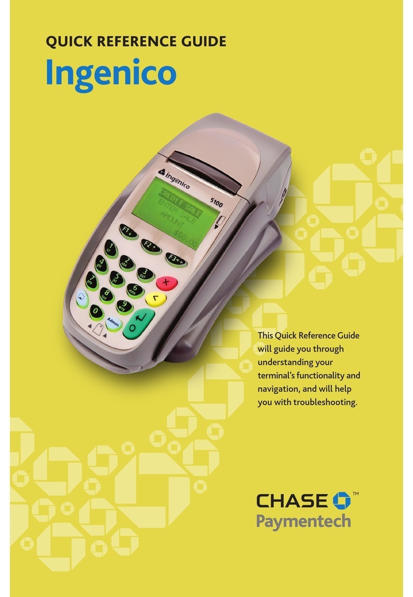 Ingenico 5100 Quick reference guide