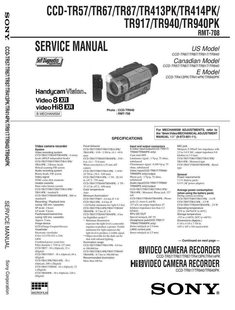 Sony Handycam CCD-TR57 User manual