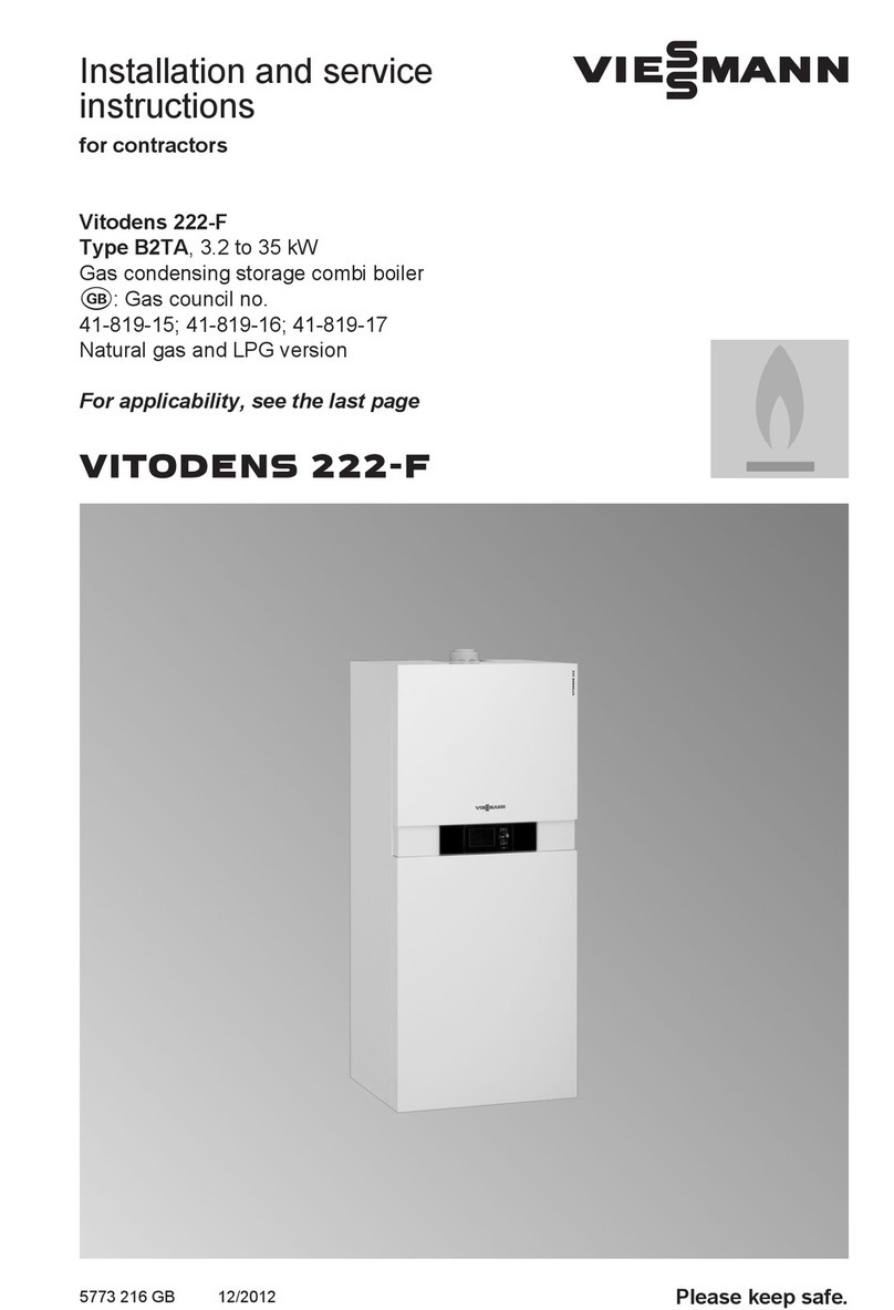 Viessmann Vitodens 222-F B2TA series Installation and service instructions Viessmann Vitodens 222-F B2TA series Installation and service instructions