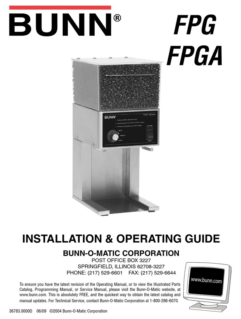 Bunn FPG Troubleshooting guide