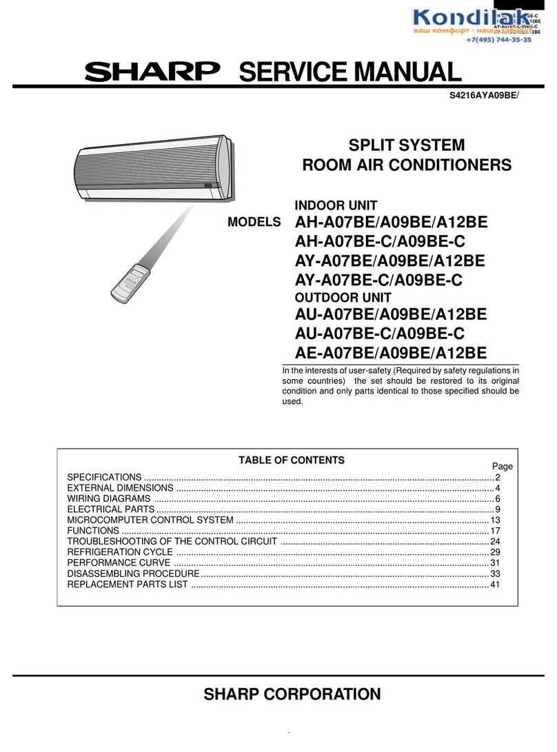 Sharp AH-A07BE User manual