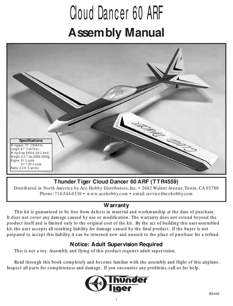 THUNDER TIGER Cloud Dancer 60 ARF User manual