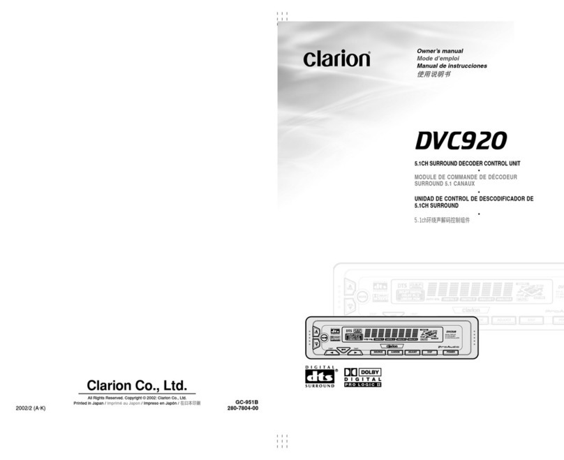 Clarion DVC920 User manual