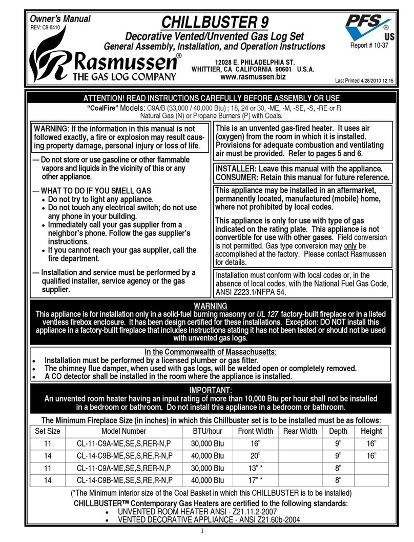 Rasmussen Chillbuster CL-11-C9A-ME owner's manual