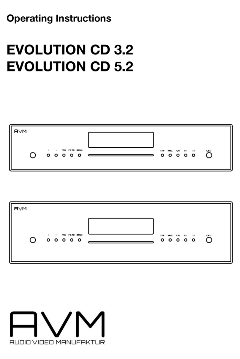 AVM EVOLUTION CD 3.2 User manual AVM EVOLUTION CD 3.2 User manual