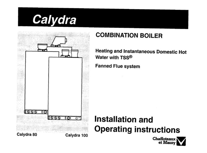 Chaffoteaux & Maury Calydra 80 Installation and operation instruction Chaffoteaux & Maury Calydra 80 Installation and operation instruction