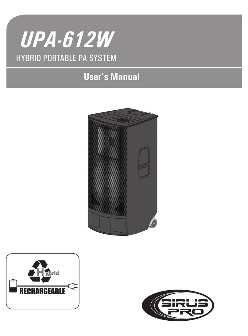 Sirus UPA-612W user manual