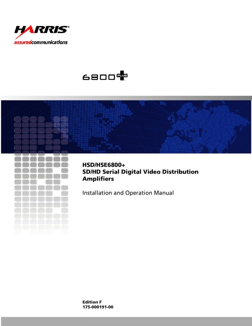 Harris HSD6800+ Installation and operation manual