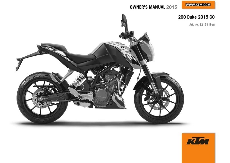 KTM 2015 200 Duke User manual
