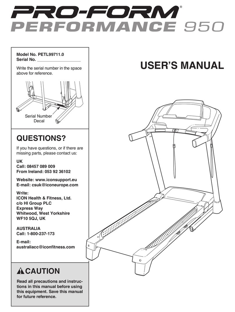 Pro-Form PERFORMANCE 950 User manual Pro-Form PERFORMANCE 950 User manual