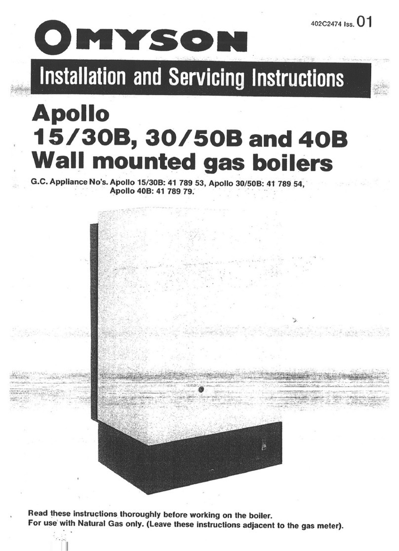 Omyson Apollo 15/30B Installation and servicing instrucnions