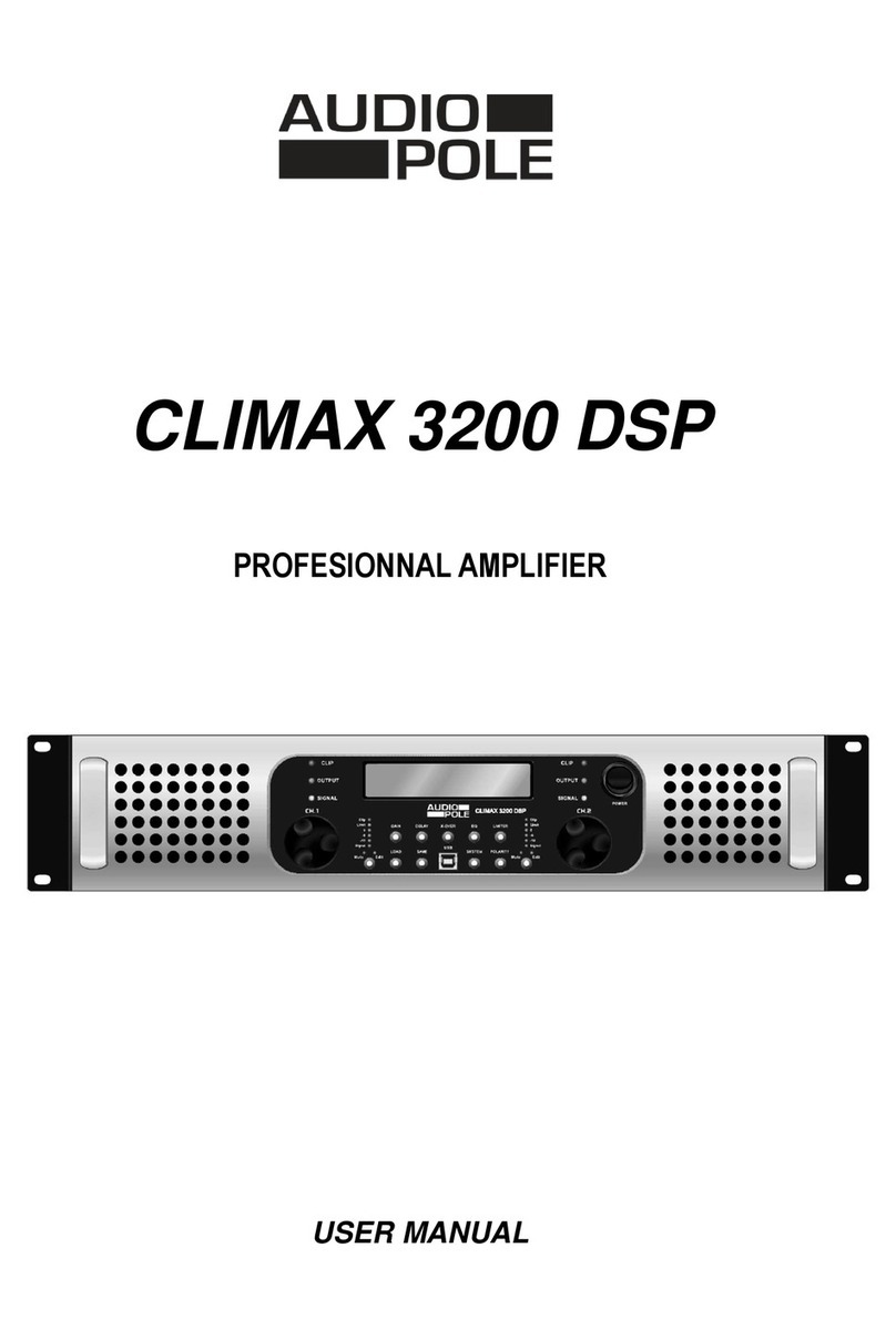 Audiopole CLIMAX 3200 DSP user manual