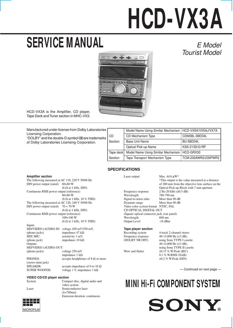 Sony HCD-VX3A Service manual