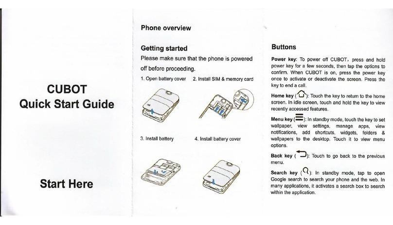 Cubot S308 quick start guide