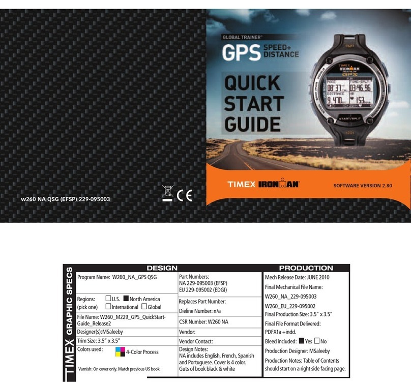 Timex Global Trainer W260 User manual