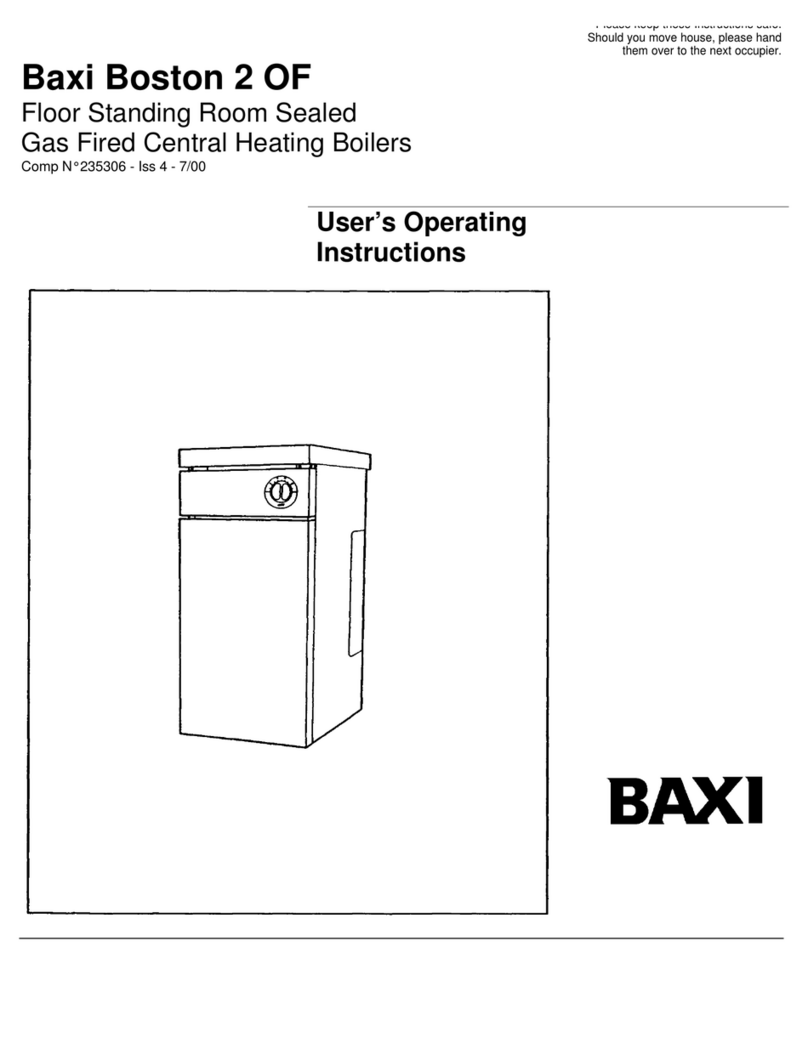 Baxi Boston 2 OF User operating instructions