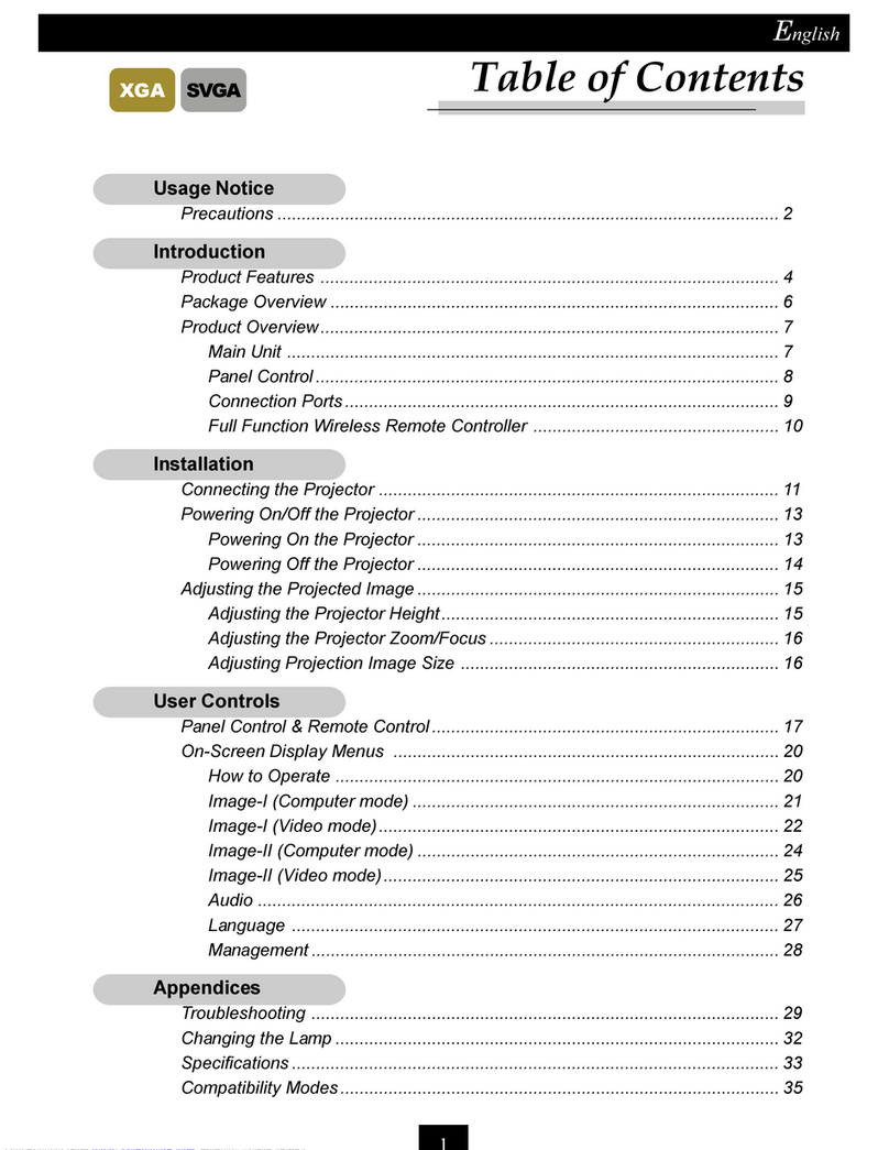 Optoma H50 User manual