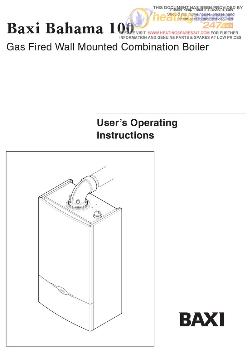 Baxi Combi 100 HE Plus User operating instructions