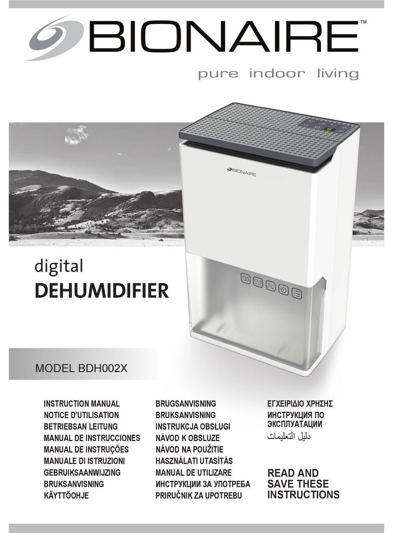Bionaire BDH002X instruction manual