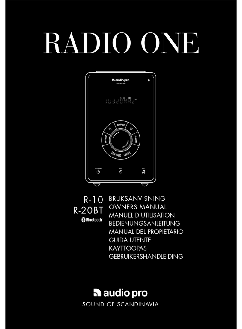 Audio Pro R-10RADIO ONE owner's manual