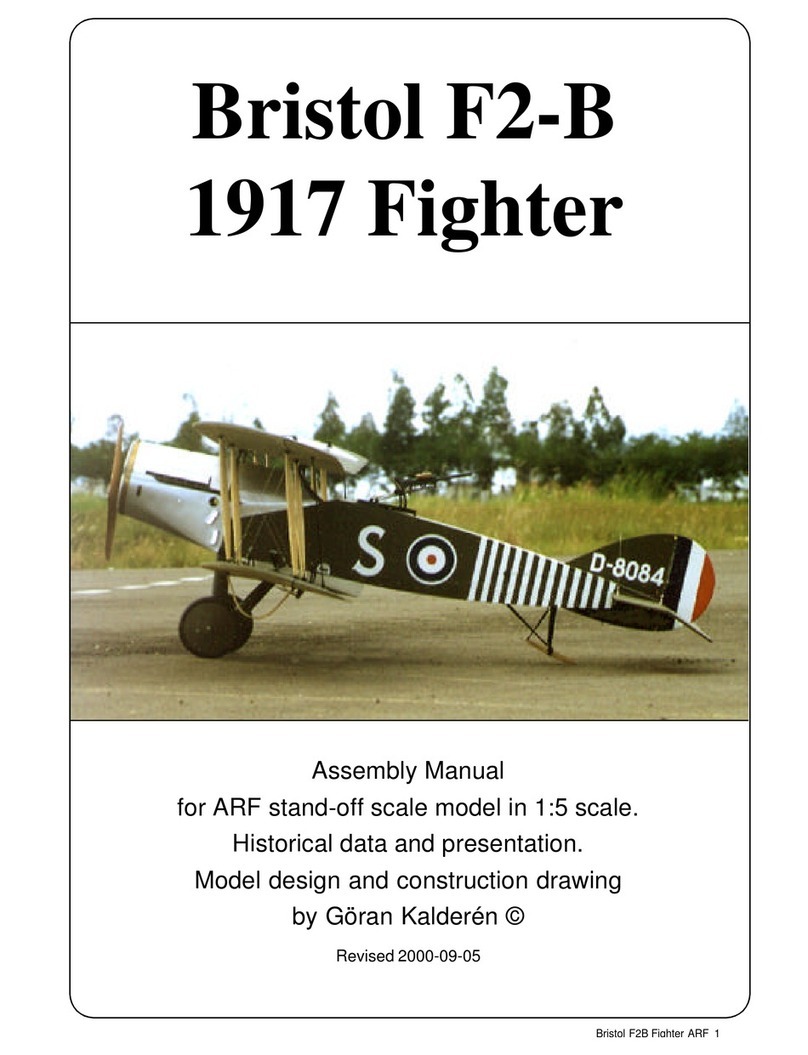 K&W Model Airplanes Bristol F2-B 1917 Fighter User manual