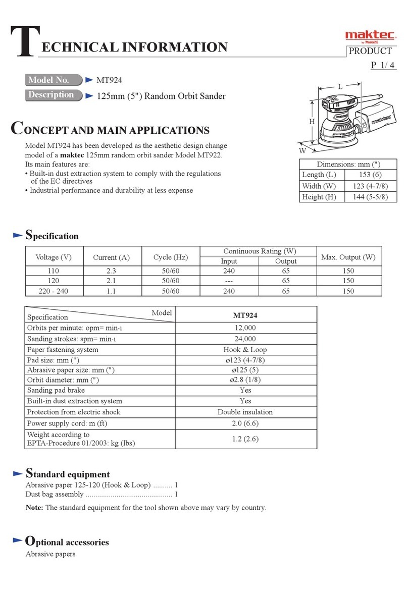 Maktec MT924 Manual
