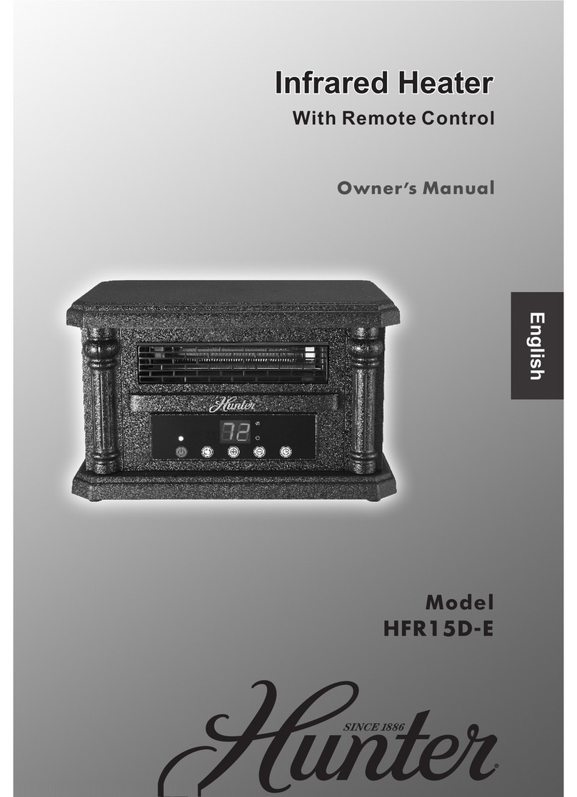 Hunter HFR15D-E User manual Hunter HFR15D-E User manual