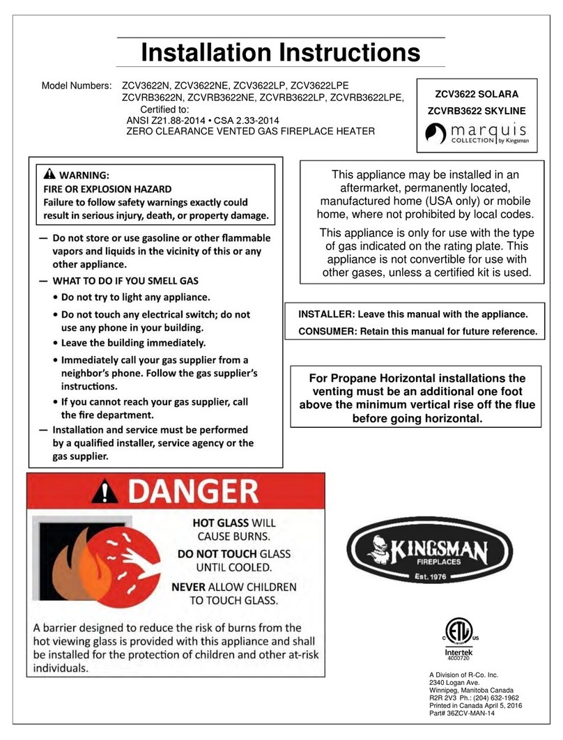 Marquis ZCV3622 SOLARA installation instructions