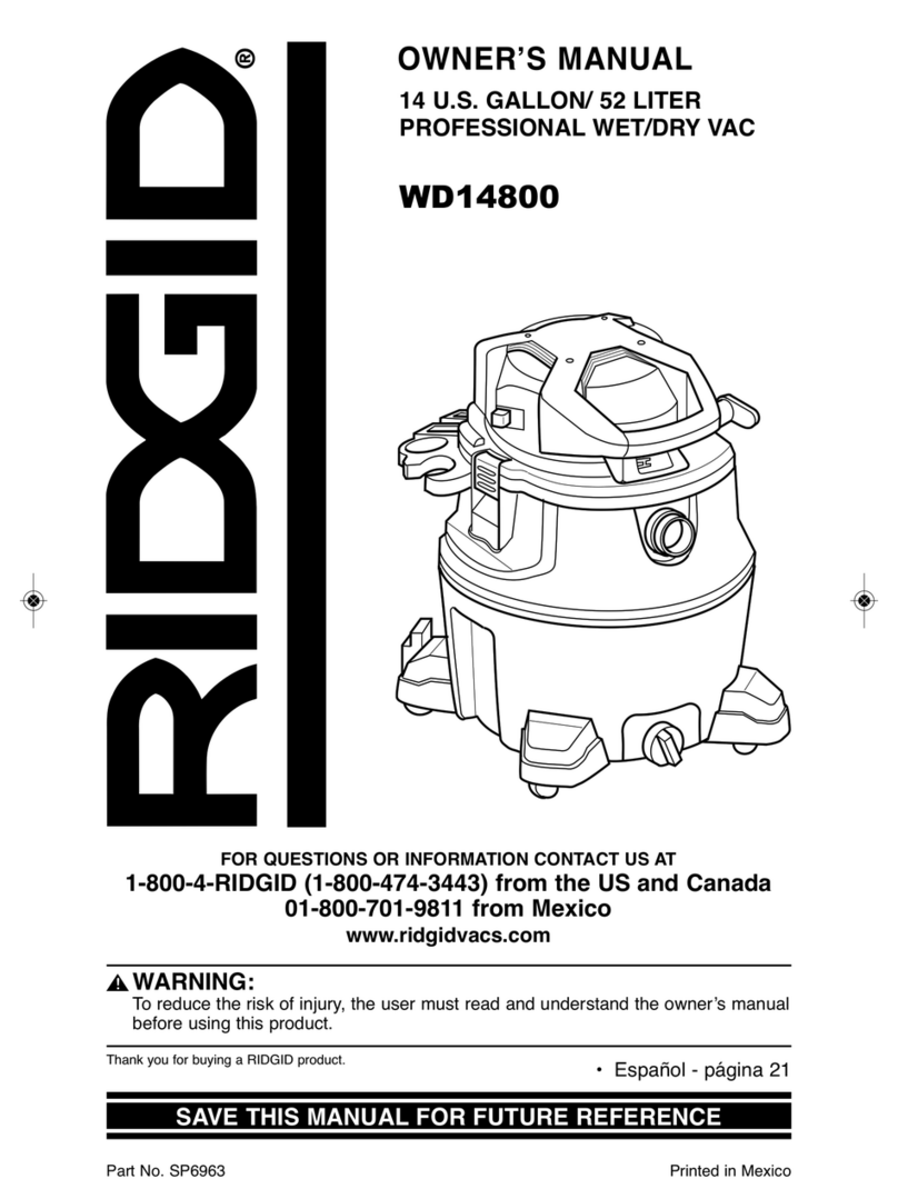 RIDGID WD14800 owner's manual